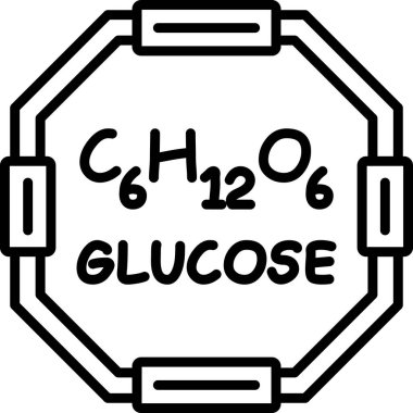Glikoz molekülünün kimyasal yapı diyagramı