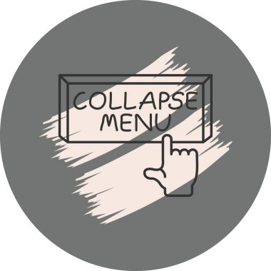 Çökme menüsü düğmesine el işareti