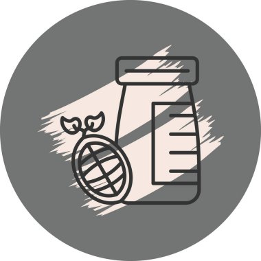 Etiketli organik gıda ürünleri içeren kavanoz