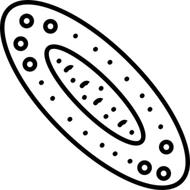 Uzatılmış oval şeklin basit ana hatları