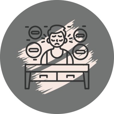 Masada oturan çocuk stresli görünüyor.