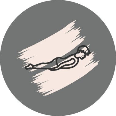 Dairesel soyut arkaplanda dalış yapan kişi