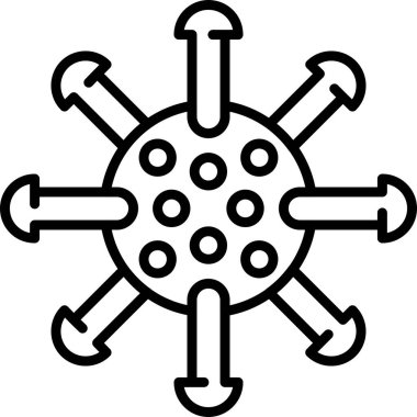 Okları işaret eden basit bir virüs çizgisi