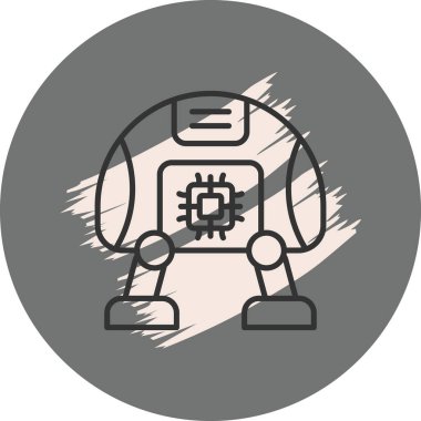 Gri arkaplanda mikroçip tasarımı olan robot