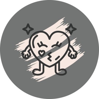 Kolları ve bacakları olan çizgi film karakteri.