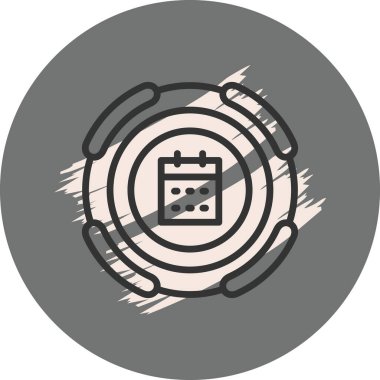 Takvim basit web simgesi, vektör        