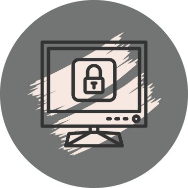 Bilgisayar ekranında asma kilit sembolü gösteriliyor