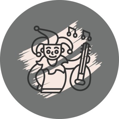 Gitar çalan palyaço.