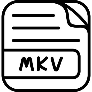 Belge sembollü Mkv dosya biçimi simgesi