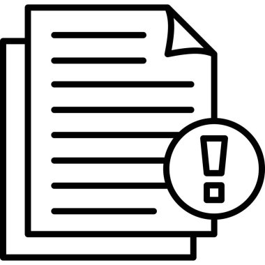 Üstünde uyarı sembolü olan kağıtlar yığını