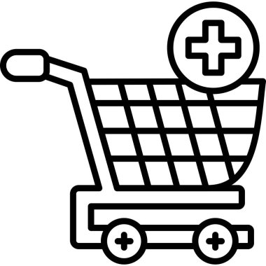 Cart web simgesi vektör illüstrasyonuna ekle