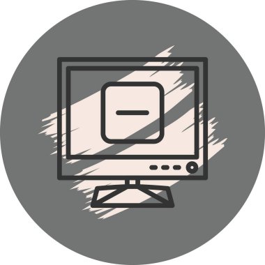 Eksi işareti gösteren bilgisayar monitörü