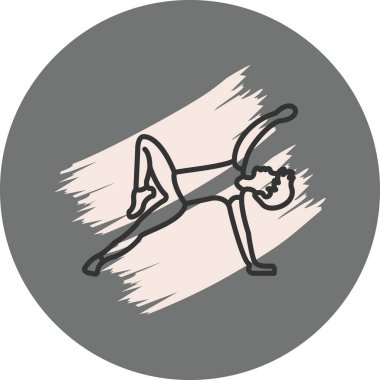 Vahşi şey simgesi, yoga uygulamaları için uygun logo