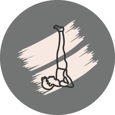 Omuz Ayağa kalk Poz Simgesi. yoga gevşeme logosu