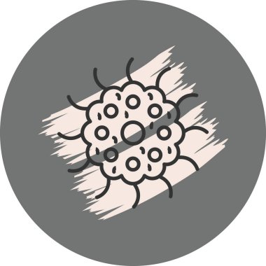 Dairesel şekilli bir virüs tasviri