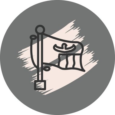 Soyut arkaplan renklerine sahip basit bayrak tasarımı