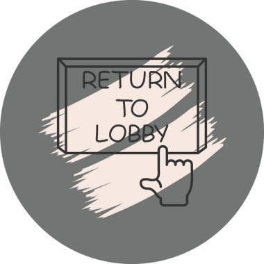 Lobi İnce Düğme Stili İşlevsel Web Arayüzü Elementine Dön