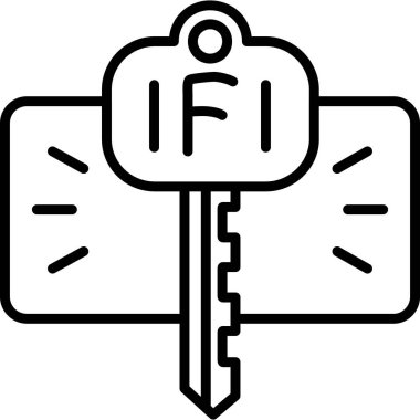 Etiket ve parlayan arkaplan ögelerine sahip anahtar