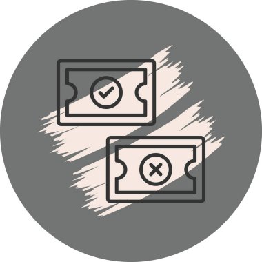 Kontrol işaretli para birimi notlarının çizimi