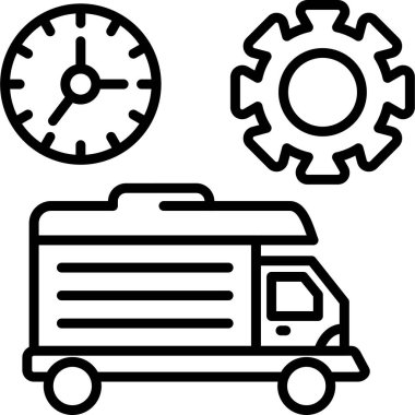 Teslimat Aracı Web Basit Simgesi