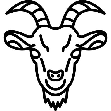 Keçi simgesi vektör illüstrasyon tasarımı