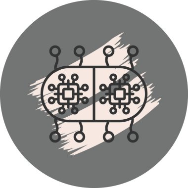 Birbirine bağlı geometrik şekillere sahip soyut tasarım