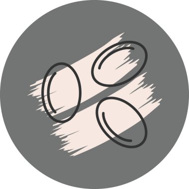 Gri arkaplanda üç dairesel şekil