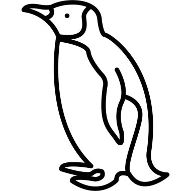 Penguen simgesi vektör çizimi tasarımı