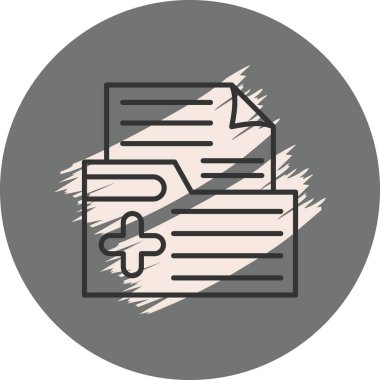 Tıbbi sembolleri ve simgeleri olan dokümanlar toplandı