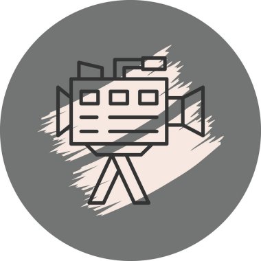 Gri arkaplanda basit kamera simgesi