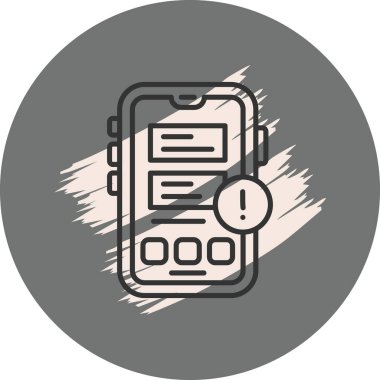 Uyarı mesajı simgesini gösteren akıllı telefon