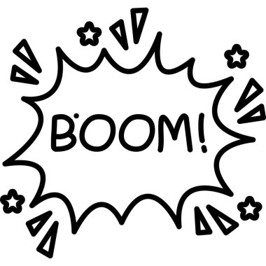 Patlama metniyle çizgi roman tarzı patlaması grafiği