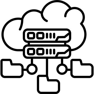 Bulut Altyapı Simgesi, Beyaz Arkaplan Görüntü