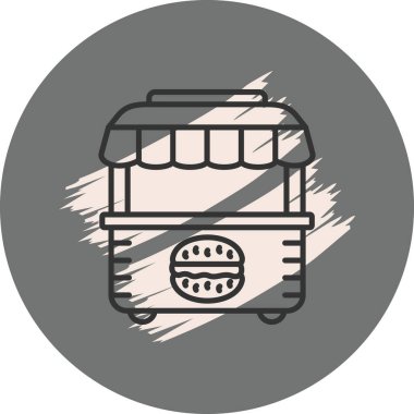 Araba dışarıda lezzetli yiyecekler satıyor.