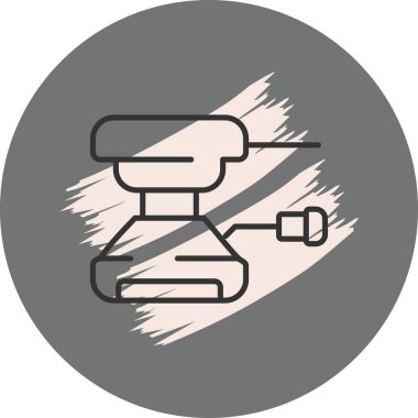 Modern tasarım elementleri olan basit bir kahve makinesi.