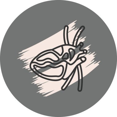 Böcek siluetinin basit çizimi