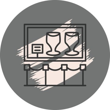 Bariyerin arkasında iki bardağın görüntüsü