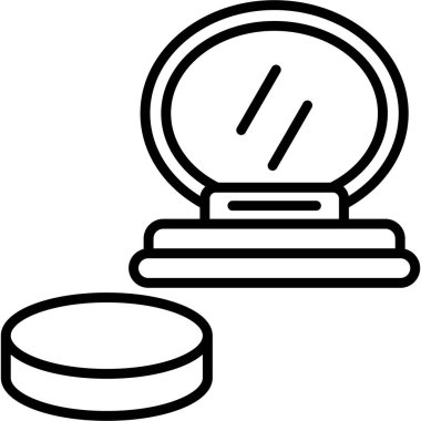 Yüzeyde küçük ayna ve toz tabakası