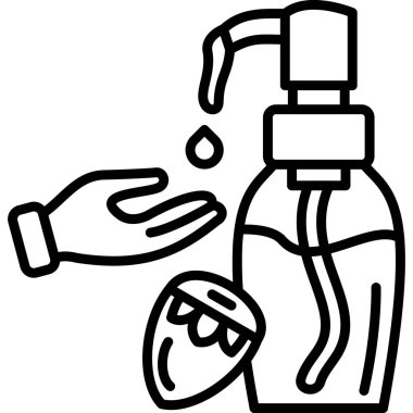 Sıvı sabun makinesine uzanan el.