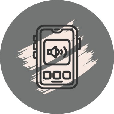 Mobil telefon ekranda ses simgesi görüntülüyor