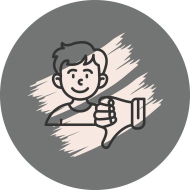 Olumsuz Geri bildirim Simgesi, sosyal medya grafiği