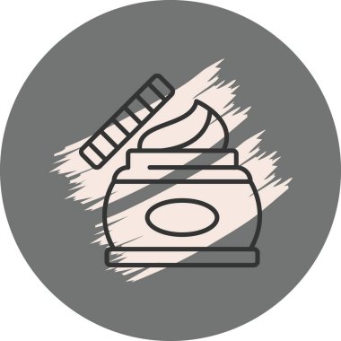 Gri kapaklı krema kavanozu