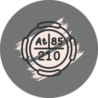 Astatin sembolü, periyodik tablonun kimyasal elementi, vektör simgesi