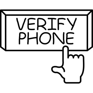 Telefon Web simgesi vektör illüstrasyonunu doğrula