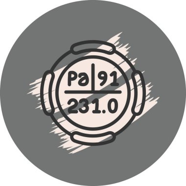 İçinde sayılar ve semboller olan dairesel grafik