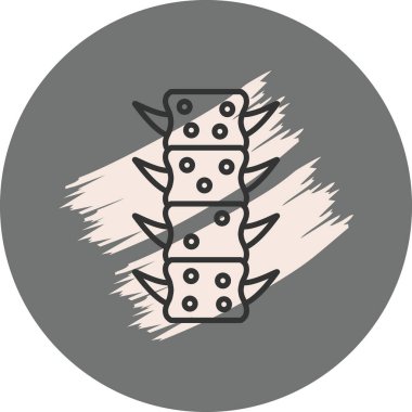 Stylized spine illustration with abstract background