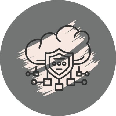 Bulut Kimlik Yönetimi Simgesi, Beyaz Arkaplan Görüntü