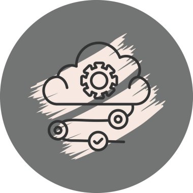 Bulut Servis Simgesi, Beyaz Arkaplan Görüntü