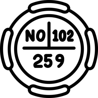 Nobelium sembolü, periyodik tablonun kimyasal elementi, vektör simgesi