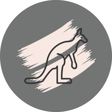 Kanguru Web simgesi vektör illüstrasyonu